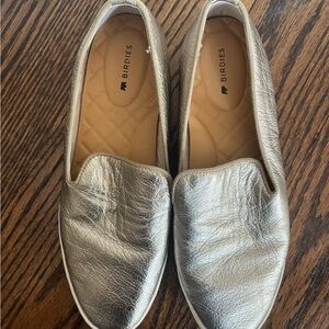 Birdies - The Swift Leather Metallic Slip On Loafer